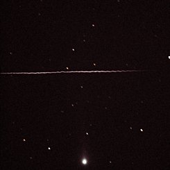 A Twisted Meteor Train