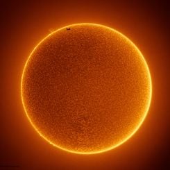  The Space Station Crosses a Spotless Sun 