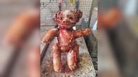 ‘Human skin’ teddy bear sparks panic at California bus stop, ends in arrest. It was a prank gone wrong