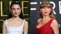 Margaret Qualley awkwardly answers Taylor Swift album question | Sporting News