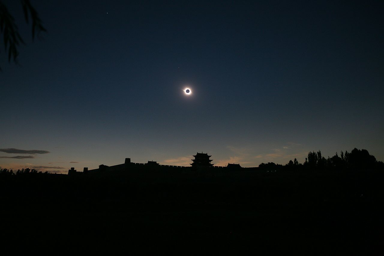 Eclipse over the Great Wall