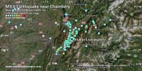 Light mag. 3.6 earthquake - Isère, 19 km south of Chambery, Savoie, Auvergne-Rhone-Alpes, France, on Tuesday, May 6, 2025, at 03:40 am (GMT +2)