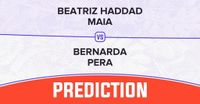 Beatriz Haddad Maia vs Bernarda Pera Prediction - WTA Madrid Open 2025