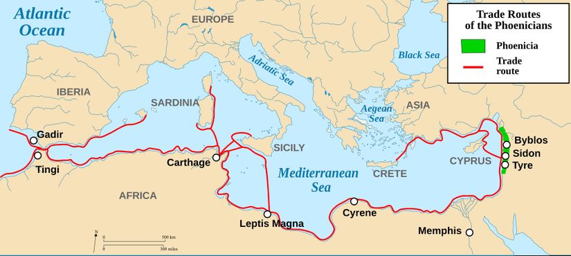 Ana Fenike ticaret ağları (MÖ 1200–800)