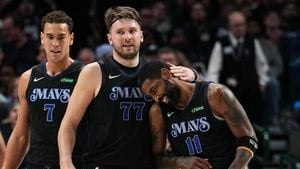 Doncic Reunites With Irving For First Time Since Lakers Trade