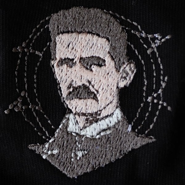 Nikola Tesla T-Shirt (Nakış, %100 Pamuk)