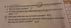 Kümenin içinde her elemandan bir tane veriliyorsa bu tarz sorularda bir dizilim içinde bir elemanı nasıl birden fazla kez kullanabiliyoruz?