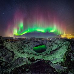  Colorful Aurora over Iceland 