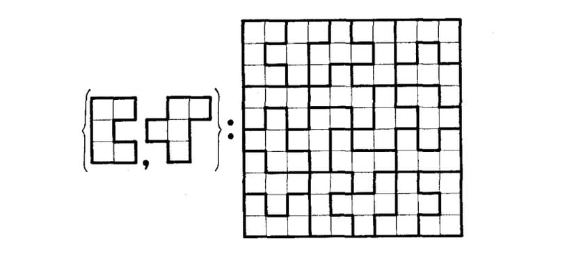 İki farklı pentomino (beşli) ile oluşan bir şekil