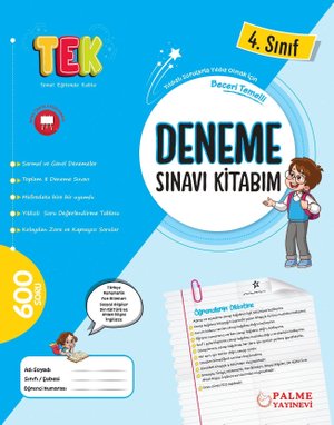 Palme 4.Sınıf Tek Deneme Sınavı Kitabım