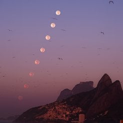 Rio Morning Moonset