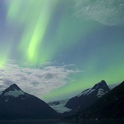 Chugach Dağları Üzerinde Kutup Işığı