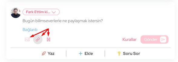 Bazı komünitelerin kuralları gereği belli eklemeleri yapamayabilirsiniz (ve belli eklemeler zorunlu olabilir). Mesela "Fark Ettim ki..." komünitesinde fotoğraf girmek yasaktır. Bilim Haberleri'nde bağlantı /link girmek zorunludur.
