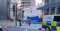 Major police cordon and tent set up near Liverpool Street