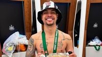 Touching story behind Bruno Guimaraes' hat during Newcastle's cup celebrations