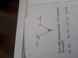 [DA//[EB olduğuna göre, CÊB açısı kaç derecedir?