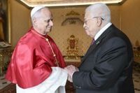 Pope Leo meets with Palestinian President Mahmoud Abbas
