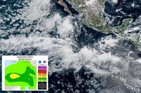 Mario restrengthens to a tropical storm off Mexico but poses no immediate threat to land