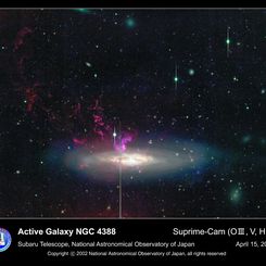 Galaxy NGC 4388 Expels Huge Gas Cloud