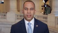 Hakeem Jeffries Slams Trump’s ‘Racist and Fake’ AI Clip Showing Senator in Sombrero | Video